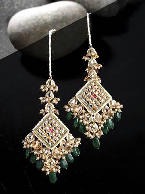 Green pearl earrings 2