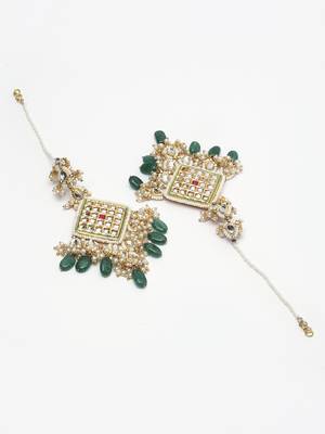 Green pearl earrings 3
