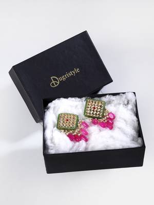 Green pearl earrings 5