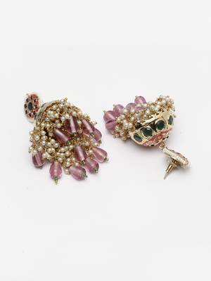 Pink pearl earrings 3