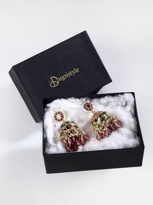Pink pearl earrings 5