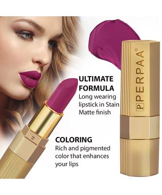 Lipstick Enriched with Vitamin E One Stroke  (58 Hrs Stay) (Matte Magenta) 2
