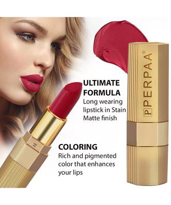 Lipstick Enriched with Vitamin E One Stroke  Combo of 3 (58 Hrs Stay) (Matte Rust Brown Matte Apple Red Matte Maroon) 3