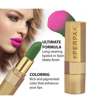 Lipstick Enriched with Vitamin E One Stroke  Combo of 3 (58 Hrs Stay) (Matte Rust Brown Matte Apple Red Natural Pink) 3