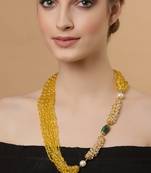 Yellow pearl necklaces
