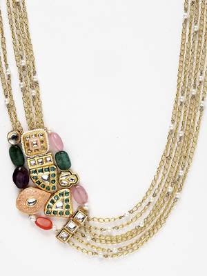 Gold pearl necklaces 3