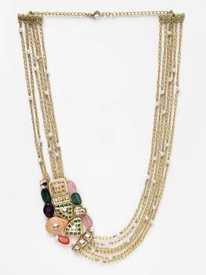 Gold pearl necklaces 4