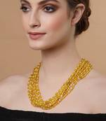 Yellow pearl necklaces