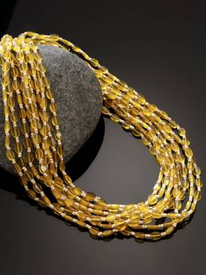 Yellow pearl necklaces 2