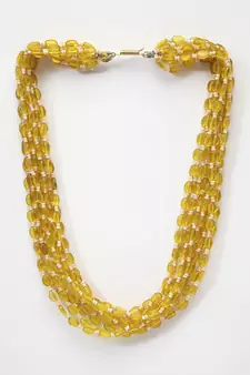 Yellow pearl necklaces