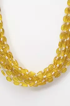 Yellow pearl necklaces