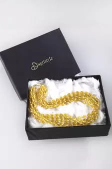 Yellow pearl necklaces