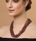 Red pearl necklaces
