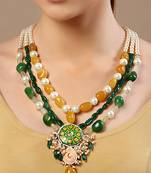 Green pearl necklaces