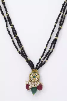 Black pearl necklaces