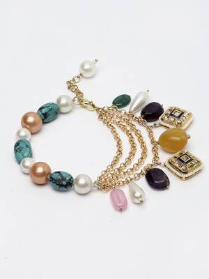 Blue pearl bracelets 3