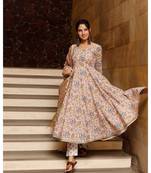 Cotton Printed Anarkali KURTA  Set