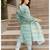 Blue Printed Cotton Kurta Set with Chanderi Dupatta