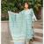 Blue Printed Cotton Kurta Set with Chanderi Dupatta