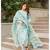 Blue Printed Cotton Kurta Set with Chanderi Dupatta