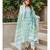 Blue Printed Cotton Kurta Set with Chanderi Dupatta