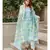 Blue Printed Cotton Kurta Set with Chanderi Dupatta