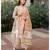 Round Neck Printed Anarkali Kurta Set with Straight Pants