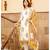 White Block Printed Straight Kurta Set