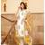 White Block Printed Straight Kurta Set