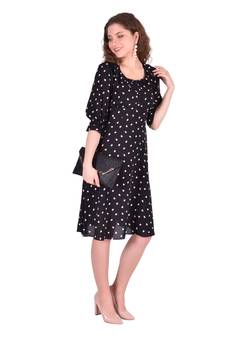 MATINE Women Polka Print Black Dress