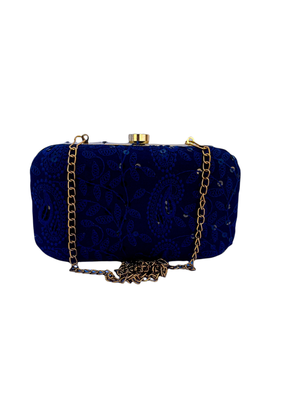 Ritzie Chicken Kari Embroidery Box Clutch For Women Maroon 1