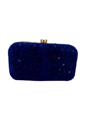 Ritzie Chicken Kari Embroidery Box Clutch For Women Maroon 3