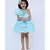 Blue Organza One Off Shoulder Style Frock
