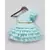 Blue Organza One Off Shoulder Style Frock