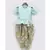 Blue Peplum with Printed Dhoti