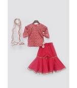 Pink Gotta Kurti with Sharara Set