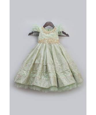 Heavy embroidered gown for girls 1