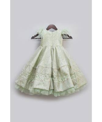 Heavy embroidered gown for girls 2