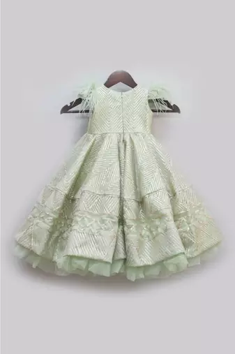 Heavy embroidered gown for girls
