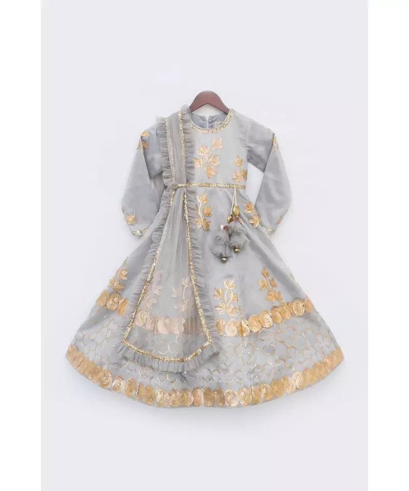 Grey Gotta Anarkali