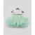 Off white and Green Net Flair High Low Dress