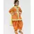 pink Print Dhoti Peplum with Yellow Dupatta