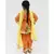 pink Print Dhoti Peplum with Yellow Dupatta