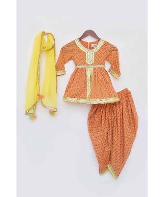 Blue Kurta And Off White Dhoti 1