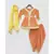 pink Print Dhoti Peplum with Yellow Dupatta