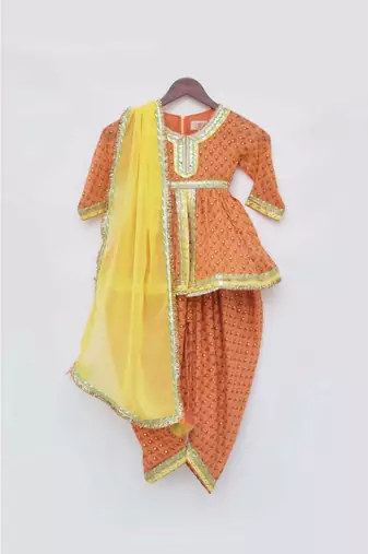 Blue Kurta And Off White Dhoti