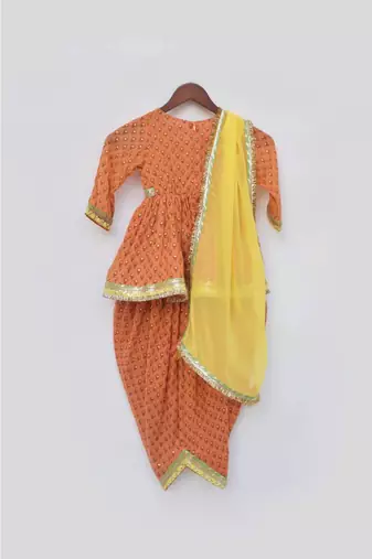 Blue Kurta And Off White Dhoti