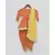 pink Print Dhoti Peplum with Yellow Dupatta