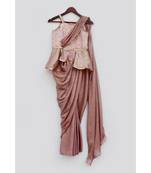 Hot Pink Jacket With Baby Pink Kurta And Salwar