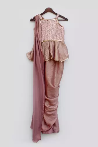Hot Pink Jacket With Baby Pink Kurta And Salwar